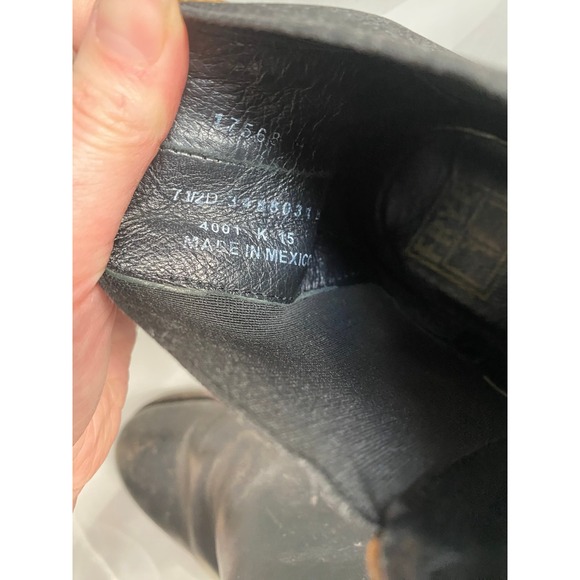FRYE Tyler Flex Chelsea Leather Black Ankle Boots Vibram 7.5 Western Heritage - Picture 10 of 10